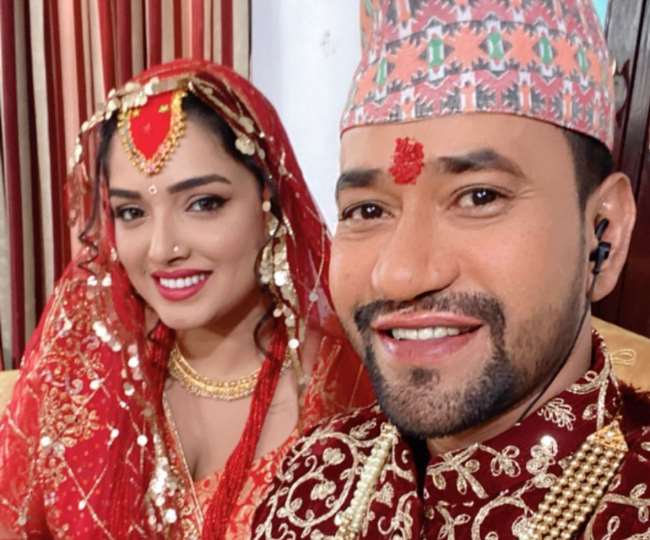 भोजपुरी सुपरस्टार निरहुआ और आम्रपाली  की नेपाली रीति-रिवाज से शादी की तस्वीर वायरल